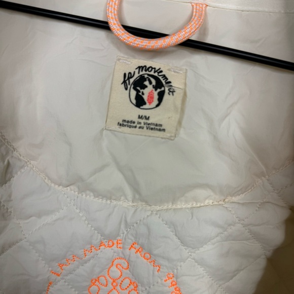 Free People Movement Quilted Hooded Lightweight Snap Button Zip Up Jacket Med - Picture 13 of 16